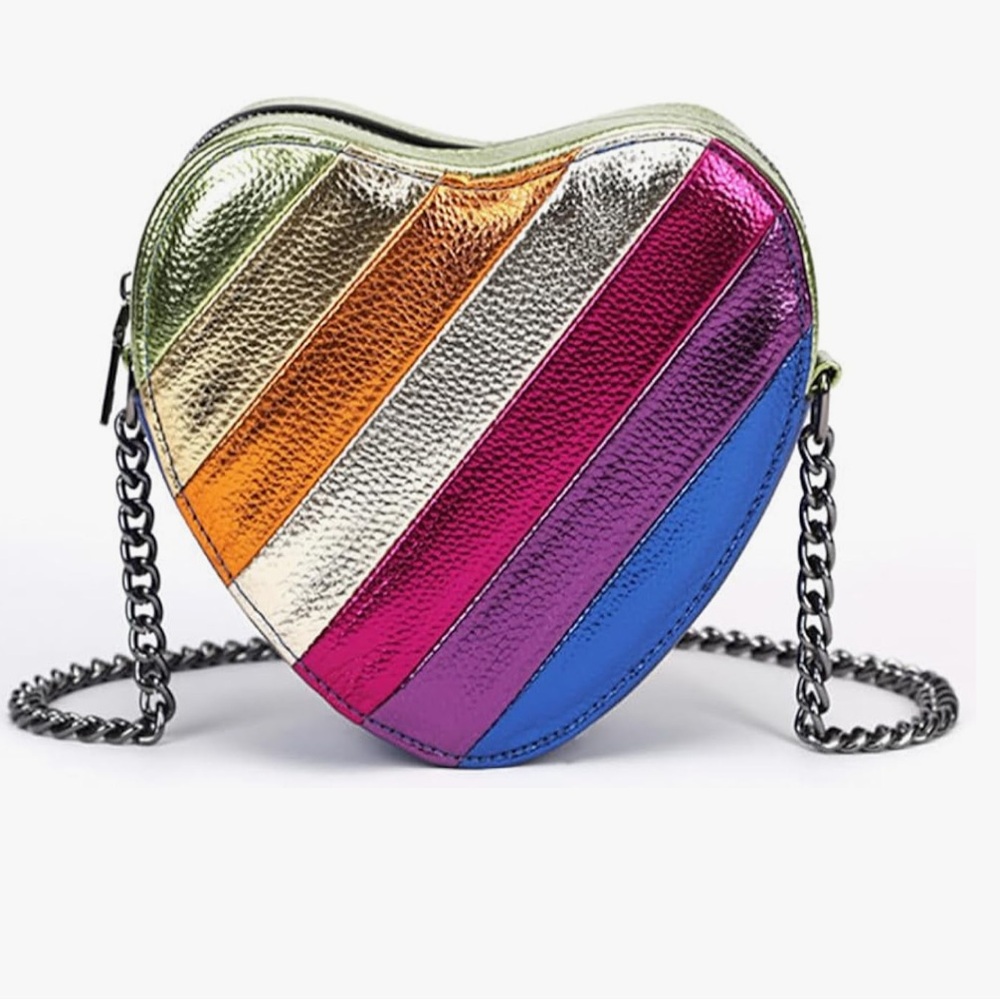 Urban Expressions Rainbow Patchwork Heart Shaped … - image 1